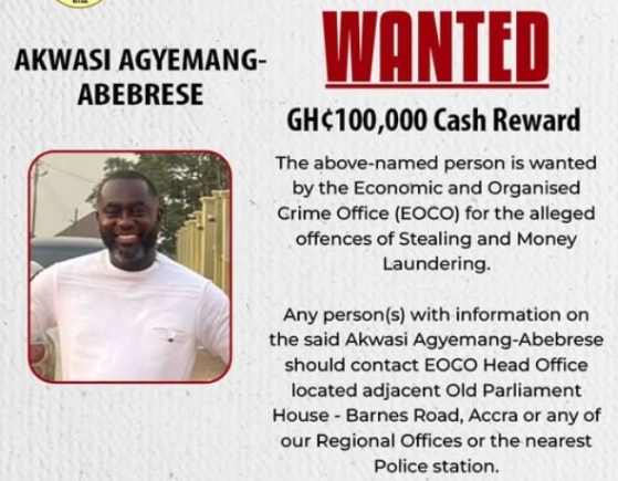 EOCO offers GH¢100,000 reward for banker wanted in GH¢33 million heist EOCO offers GH¢100,000 reward for banker wanted in GH¢33 million heist