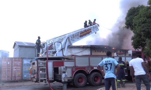 Adabraka: Budget Deco Warehouse inferno contained after 8 hours of fierce firefighting