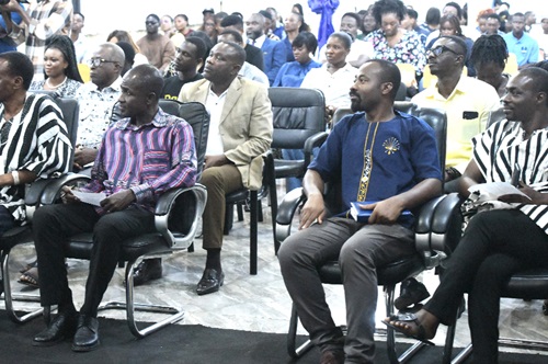 Students and management of Wisconsin International University College in Accra