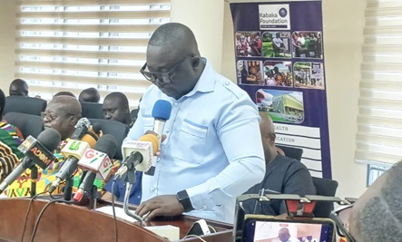Dr Mark Boadu (right), Eastern Regional Chairman of the National Peace Council, addressing participants in Koforidua to mark this year’s international peace day