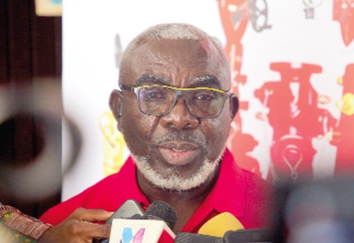  Ohene Mensah Budu, Board Chairman of FIPAG, addressing the media. Picture: CALEB VANDERPUYE 