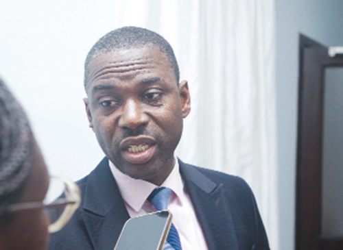 Rev Prince Baidoo (inset), GAND President, addressing the media after the event. Picture: CALEB VANDERPUYE