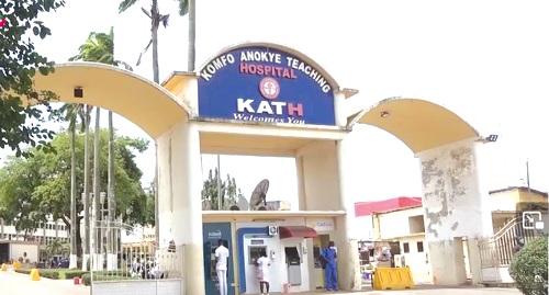  Entrance to Komfo Anokye Teaching Hospital in Kumasi