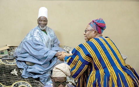 Dr Aaron Issa Anafure (right), GEF Board Chairman, with Ya-Na Abukari II