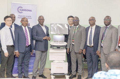 John Chigbu, CEO of Cassona Global Imaging, Prof. David Asamoah, Pro-Vice-Chancellor of KNUST, and other dignitaries at the event