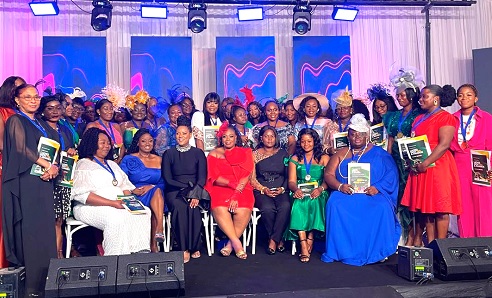 The award winners with dignitaries during the event