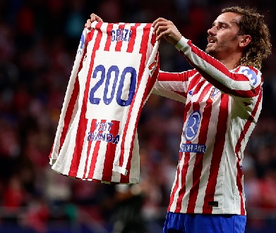 Antoine Griezmann has scored 200th  Atlético Madrid goal