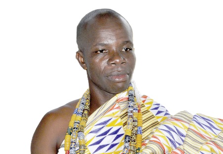 Togbui Kodadza VI (above), Dufia of Liati-Wote. The popular Mount Afadja in the background