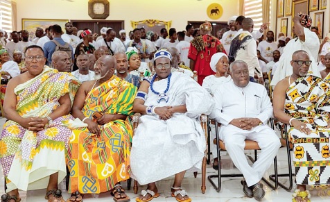 Prophet Nakoa Nazareth Jamson Ansah (middle), Leader of the Spiritual and Prophets Churches Council,  at the event