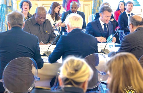 President John Dramani Mahama (arrowed) at the high-level One Health Summit in Lyon, France