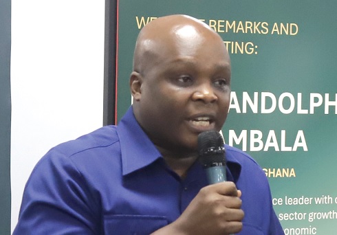 Prof. Randolph Nsor-Ambala, CEO of Development Bank Ghana, addressing participants during the ceremony. Picture: EDNA SALVO KOTEY