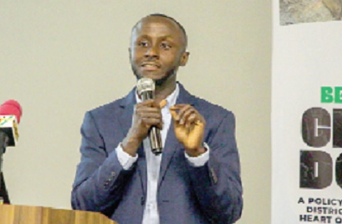 Dr John Boakye Danquah (inset), Principal Consultant at SysGlo/JPRS Consulting, addressing participants in the event  Picture: CALEB VANDERPUYE