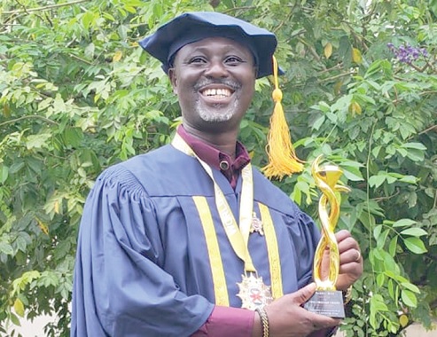 Freeman Tsekpo — MCE for Ashaiman, after receiving his award