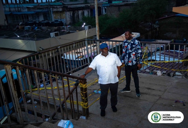 AMA creates alternative pedestrian routes at Kaneshie as footbridge repairs begin