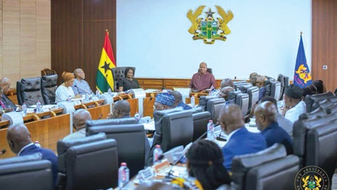 President John Dramani Mahama speaking at the Cabinet meeting