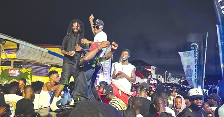 Revellers taking the excitement to a higher level