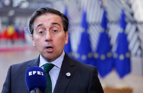 Spanish Foreign Minister Jose Manuel Albares accused Israel of violating international law and a newly brokered two-week ceasefire in the Middle East.