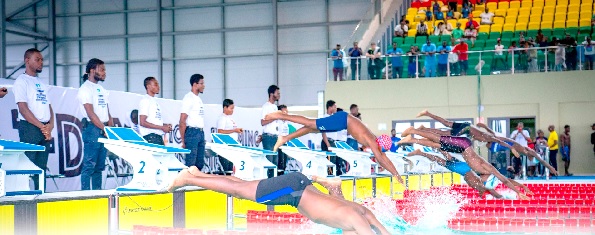 Young swimmers dive into action at a local meet at the Borteyman Aquatic Centre, even as uncertainty clouds the future of the sport in Ghana
