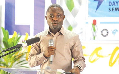 Kwabena Mintah Akandoh, Minister of Health, delivering his address at the event  Picture: CALEB VANDERPUYE