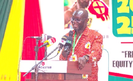 Dr Fred Adomako-Boateng (inset), Ashanti Regional Director of Health Services,  addressing the participants