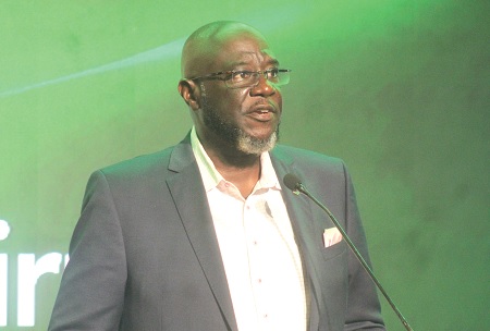 Joel E. Nettey, Chief Executive of the Ninani Group, addressing the gathering. Picture: ESTHER ADJORKOR ADJEI