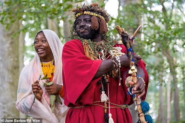 'King Atehene' and his handmaiden 'Asnat' were evicted from a wood in Scotland