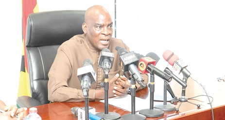 Haruna Iddrisu — Minister of Education, addressing the meeting