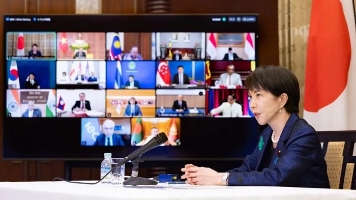 Sanae Takaichi announced the new cooperation framework after an online meeting with other Asian leaders