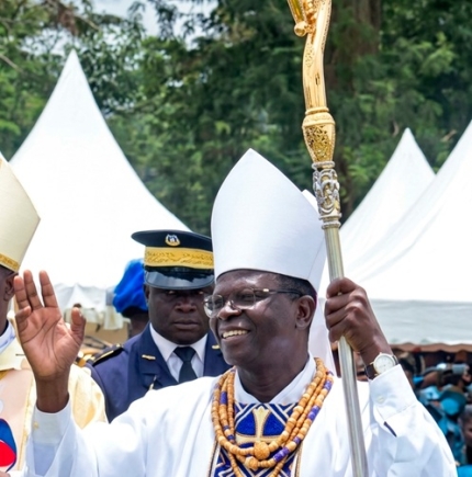 Most Rev. Simon Kofi Appiah, the new Bishop of the Catholic Diocese of Jasikan, during the ceremony