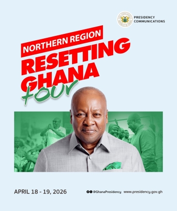 President Mahama takes #ResettingGhana tour to Northern Region today