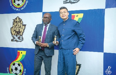 GFA President, Kurt Simeon-Okraku (left) and Richard Zhang, Head of X1 Global at the launch