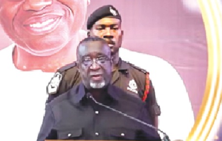 Justice Paul Baffoe-Bonnie, Chief Justice, speaking at the event. Picture: ERNEST KODZI