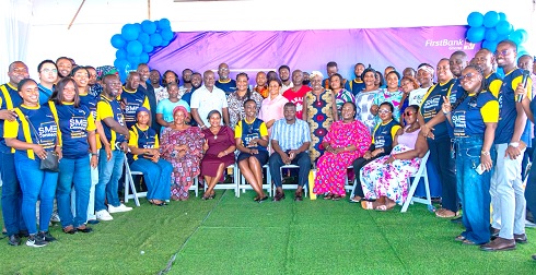 Officials from FirstBank Ghana and participants in the workshop after the event