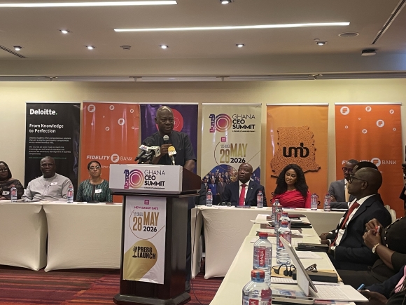 Moses Baiden Jnr, Chief Executive Officer of Margins Group speaking at the event