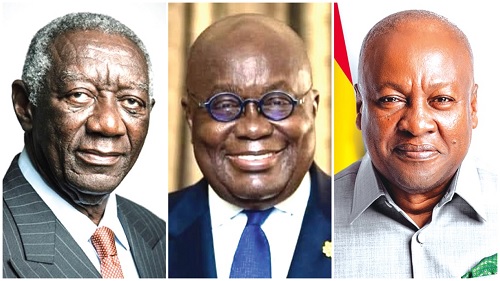 Former President Kufuor, Former President Akufo-Addo, President John Dramani Mahama