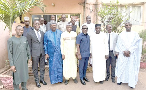 Prof. Ransford Gyampo (4th from right), Chief Executive Officer, Ghana Shippers' Authority,  with some officials of the authority and their Malian counterparts in Mali