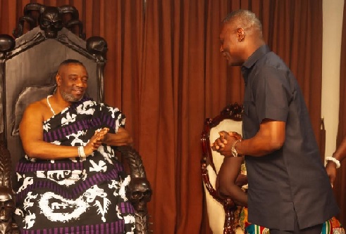 Kofi Iddie Adams, Sports Minister seeks Ga Mantse's blessings for Black Stars