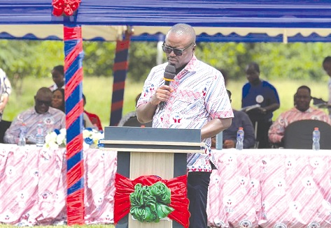 Edward Offei Koranteng, Board Chairman of the Hydro Credit Union, addressing the members