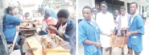 FLASHBACK: Some of the candidates undertaking their leatherwork practicals at Accra High School
