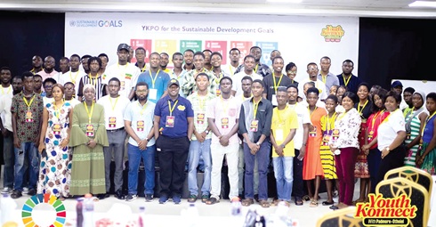 Participants and facilitators of the Youth-Konnect with Padmore-Othniel after the empowerment conference.