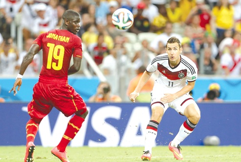 When the Black Stars played the German National Team at the 2014 World Cup