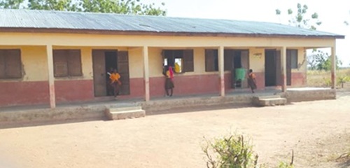 The only existing 3-unit classroom block serving KG 1 to primary 6