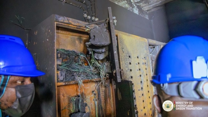 The burnt control room