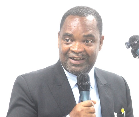 Prof. Alfred Edwin Yawson (right), Provost of the College of Health Sciences of the University of Ghana, addressing participants Picture: ESTHER ADJORKOR ADJEI