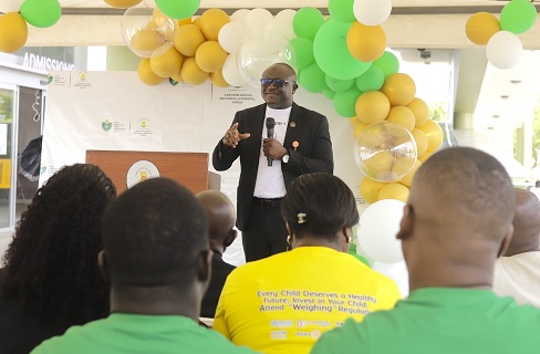 Dr. Leslie Issa Adam-Zakariah, the Medical Director of the Greater Accra Regional Hospital, addressing participants at the event