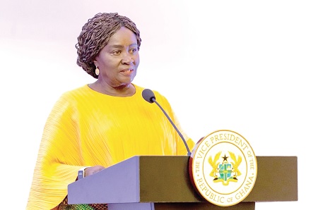 Prof. Naana Jane Opoku-Agyemang, Vice-President, addressing the participants