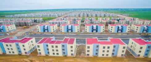 Abandoned affordable housing units at Saglemi, Greater Accra, commenced in 2012