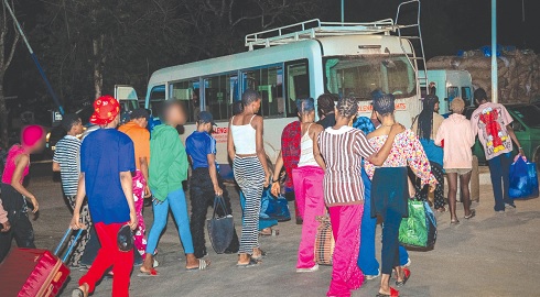 Some of the rescued victims