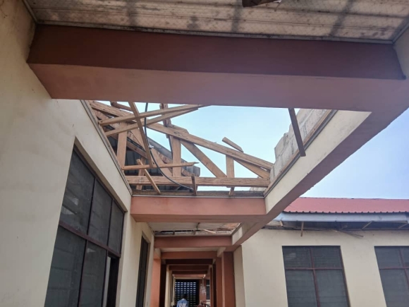 Students displaced after storm rips off school roof in North Tongu