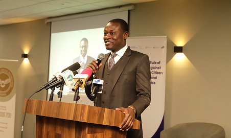 Kissi Agyebeng, Special Prosecutor, speaking to participants in the event. Picture: EDNA SALVO KOTEY